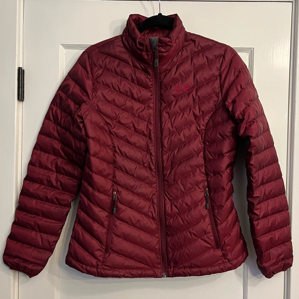 SOLD - Mountain Hardwear Micro Ratio Insulated Down Jacket Bugundy Women Size M